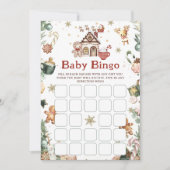 Cookie Christmas Baby Bingo Baby Shower Game Einladung (Vorderseite)