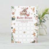 Cookie Christmas Baby Bingo Baby Shower Game Einladung (Stehend Vorderseite)