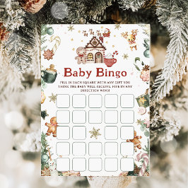 Cookie Christmas Baby Bingo Baby Shower Game Einladung