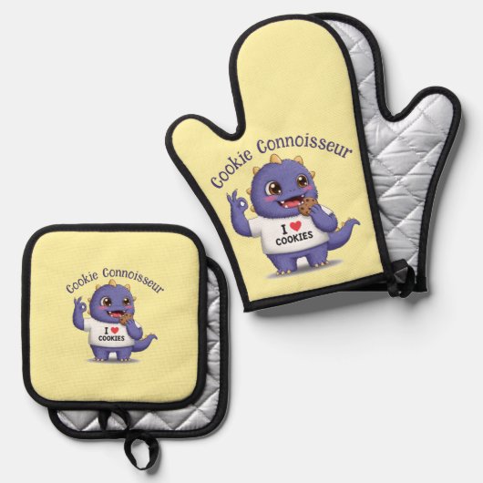 Cookie Connoisseur Ofenhandschuh & Topflappen-Set (Vorderseite/Rückseite)