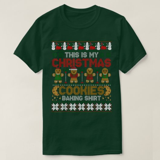 Cookie Crew Gingerbread This Is My Christmas Cooki T-Shirt (Design vorne)