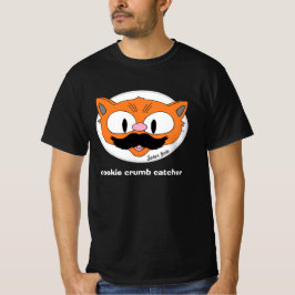 Cookie Crumb Catcher Cartoon Cat Mustache Spaß T-Shirt