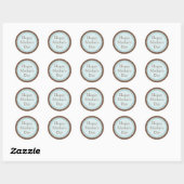 Cookie Cut Chocolate Aqua Muttertagsaufkleber Runder Aufkleber (Blatt)