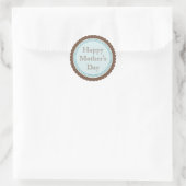 Cookie Cut Chocolate Aqua Muttertagsaufkleber Runder Aufkleber (Tasche)