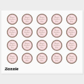 Cookie Cut Chocolate Pink Mother's Day Stickers (Blatt)
