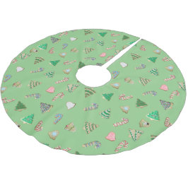 Cookie Cut Out Weihnachten Polyester Weihnachtsbaumdecke