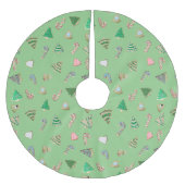 Cookie Cut Out Weihnachten Polyester Weihnachtsbaumdecke (Vorderseite)