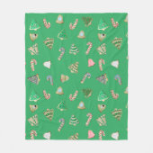 Cookie Cutout-Muster Art 2 Fleecedecke (Vorderseite)