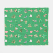 Cookie Cutout-Muster Art 2 Fleecedecke (Vorderseite (Horizontal))