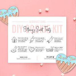 Cookie Decorating Kit Instructions Blush Pink Logo Dankeskarte
