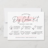 Cookie Decorating Kit Instructions Pink Watercolor Dankeskarte (Vorderseite)