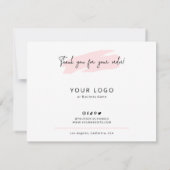 Cookie Decorating Kit Instructions Pink Watercolor Dankeskarte (Rückseite)