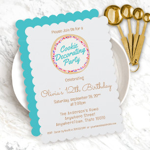Cookie Decoration Geburtstagsparty Einladung
