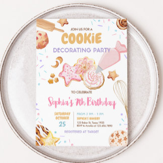 Cookie Decoration Geburtstagsparty Einladung