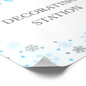 Cookie Decorations Station Signieren Winter Blue Z Poster (Ecke)