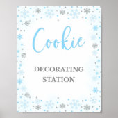 Cookie Decorations Station Signieren Winter Blue Z Poster (Vorne)