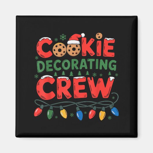 Cookie-Dekorations-Team Weihnachtsbacken Bäcker Sa Magnet (Vorne)