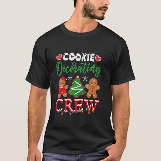 Cookie Dekorieren Crew Weihnachtsbäcker Long Sleev T-Shirt (Vorderseite)