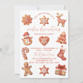 Cookie Dekorieren der Weihnachtszeit-Party Einladu Einladung (Vorderseite)