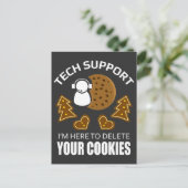 Cookie des technischen Supports Löschen Sie Comput Postkarte (Stehend Vorderseite)