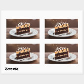 Cookie Dough Cake Rechteckiger Aufkleber (Blatt)