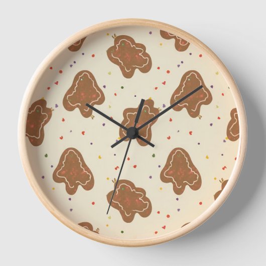 Cookie Dough Pattern Wall Clock Uhr (Vorderseite)