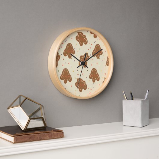 Cookie Dough Pattern Wall Clock Uhr (Büro)