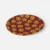 Cookie-Druck auf braunen Tellern Pappteller (Schrägansicht)