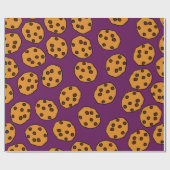 Cookie-Druck auf lila Packpapier (Flach)