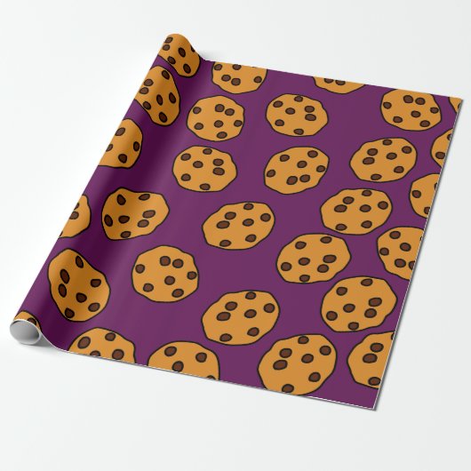 Cookie-Druck auf lila Packpapier (Ungerollt)