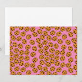 Cookie-Druck auf rosa Packpapier Einladung (Vorne/Hinten)