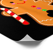 Cookie Eater Funny Christmas Couples Matching Poster (Ecke)