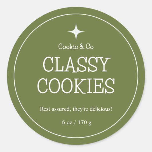 Cookie-Etiketten, Jogurt-Etiketten, Body-Butter-Et Runder Aufkleber (Vorderseite)