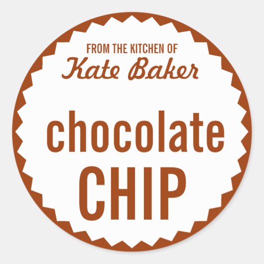 Cookie Exchange "Bake Sale Label-Vorlage" Runder Aufkleber (Vorderseite)