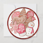 Cookie Exchange, Cookie Swap Weihnachts-Party Einladung (Rückseite)