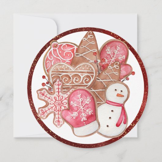 Cookie Exchange, Cookie Swap Weihnachts-Party Einladung (Rückseite)