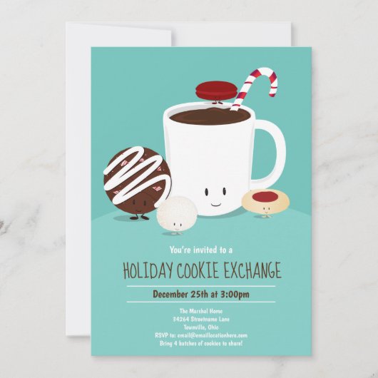 Cookie Exchange Einladung (Vorderseite)