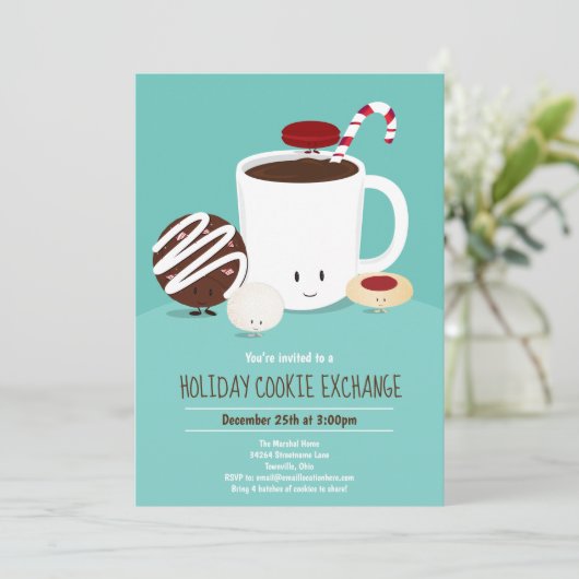 Cookie Exchange Einladung (Stehend Vorderseite)