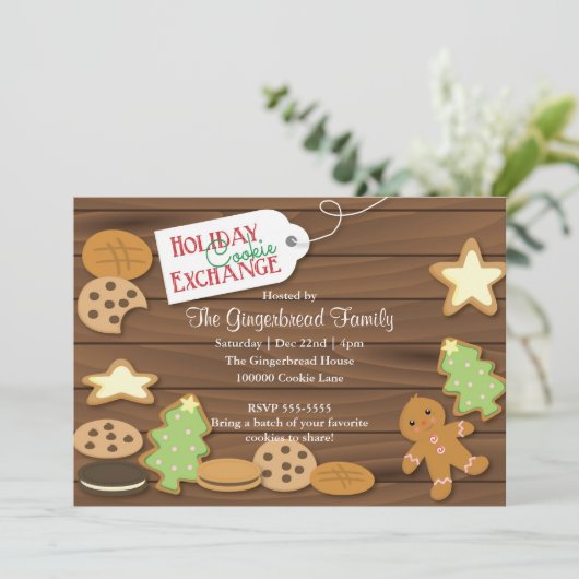 Cookie Exchange Einladung (Stehend Vorderseite)