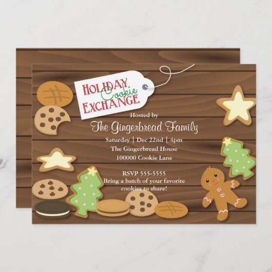 Cookie Exchange Einladung (Vorne/Hinten)