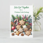 Cookie Exchange - Einladung zu Weihnachten (Stehend Vorderseite)