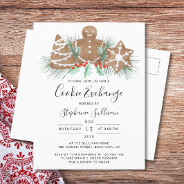 Cookie Exchange Einladungspostkarte
