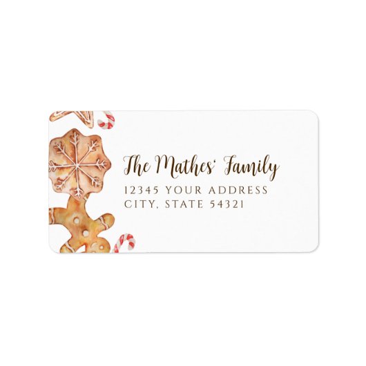 Cookie Exchange-Feier Adressaufkleber (Vorne)