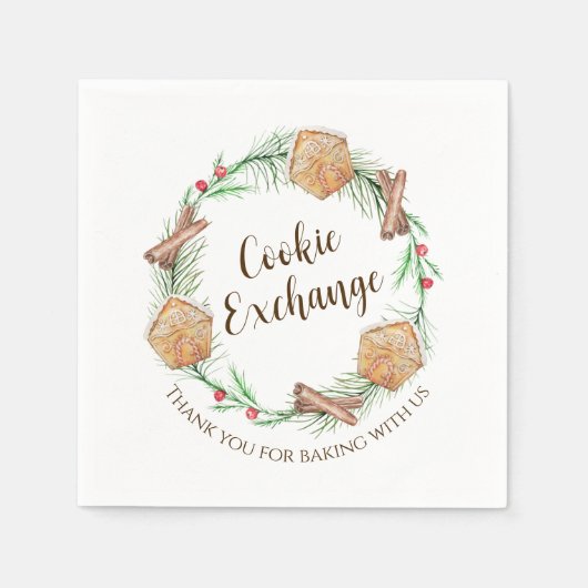 Cookie Exchange-Feier Serviette (Vorderseite)