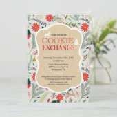 Cookie Exchange Feiertag Einladung (Stehend Vorderseite)