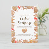 Cookie Exchange - Feiertagseinladungen Einladung (Stehend Vorderseite)