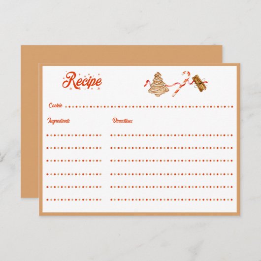 Cookie Exchange Feiertagspostkarte (Vorne/Hinten)