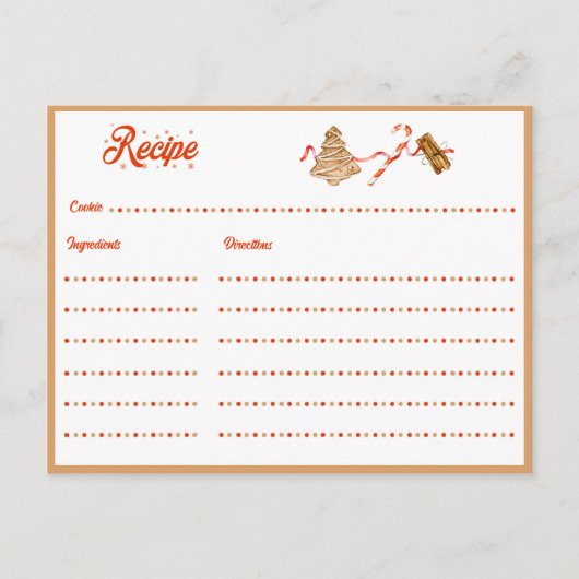 Cookie Exchange Feiertagspostkarte (Vorderseite)