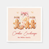 Cookie Exchange Gingerbread Man Blush Serviette (Vorderseite)