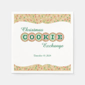 Cookie Exchange Mattierter Holiday Cookies Serviette (Vorderseite)